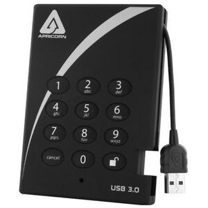 APRICORN 500GB 256B AES XTS ENCRYPTED, USB 3.0