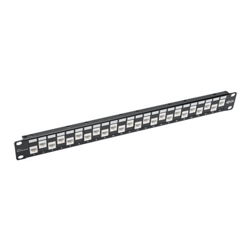 EATON TRIPP LITE SERIES 24-PORT CAT6A FEED-THROUGH PATCH PANEL - 4PPOE COMPLIANT