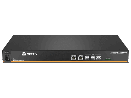 VERTIV 8-PORT ACS8000 CONSOLE SYSTEM WITH SINGLE AC POWER SUPPLY