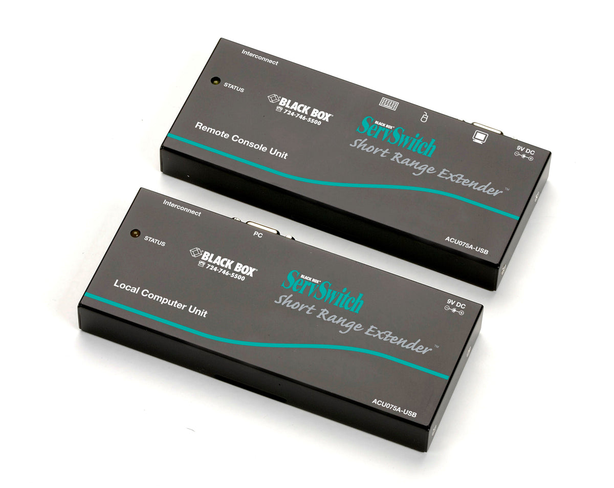 BLACK KVM EXTENDER - SHORT-RANGE (75-FT,), VGA, USB, CATX