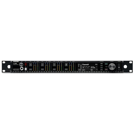 SHURE Four-channel receiver. Includes AD4Q; locking power and jumper cables