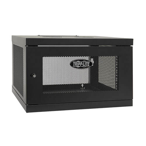 WALL-MOUNT CABINET SECURES AND ORGANIZES 6U OF 19 IN. RACK EQUIPMENT IN NETWORK