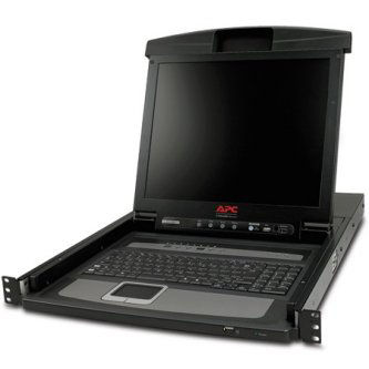 APC 17 RACK LCD CONSOLE WITH INTEGRATED 8 PORT ANALOG KVM SWITCH - AP5808 - MAIN INP