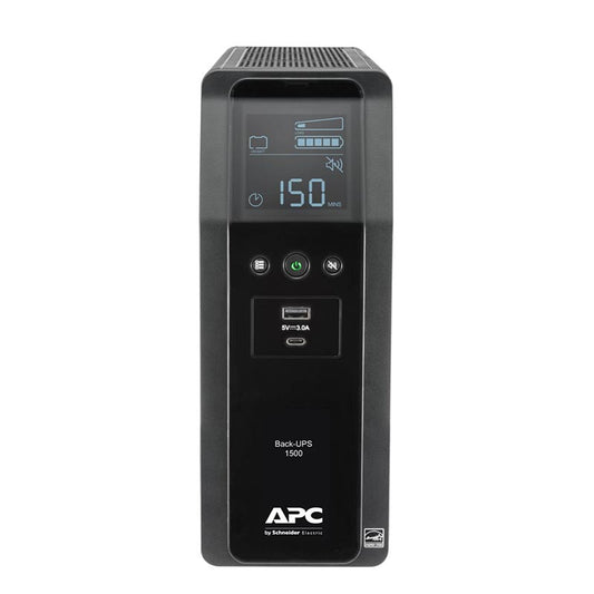 APC Back-UPS, BN1500M2, PRO BN 1500VA, 10 Outlets, 2 USB Charging Ports, LCD