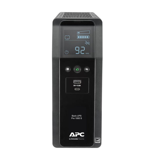 APC Back UPS PRO, BR1000MS, BR 1000VA, 10-Outlets, 2 USB Port, AVR, LCD Inter, SineWave
