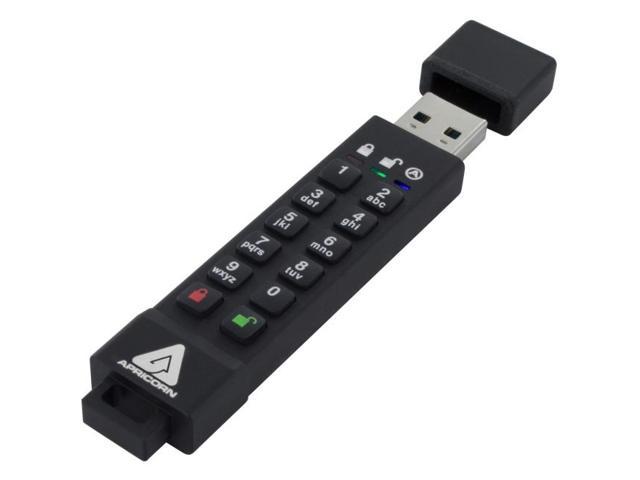 APRICORN 64GB USB3.0 256-BIT AES XTS HW ENCRYPTED SECURE MEMORY KEY