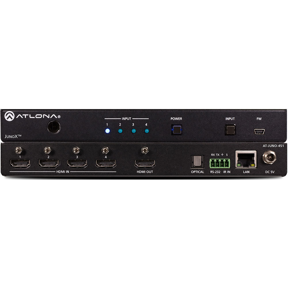 ATLONA 4K HDR Four-Input HDMI Switcher with Auto-Switching