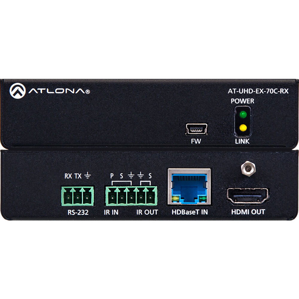 ATLONA 4K/UHD HDMI Over HDBaseT Receiver - Control & PoE - 70m