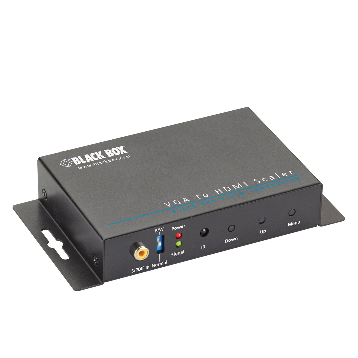 BLACK JUST PLUG IN A VGA CABLE FROM A PC, LAPTOP, OR OTHER VGA SOURCE AND THE BLACK BO
