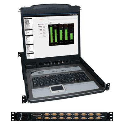 EATON TRIPP LITE SERIES NETDIRECTOR 16-PORT 1U RACK-MOUNT CONSOLE KVM SWITCH WIT