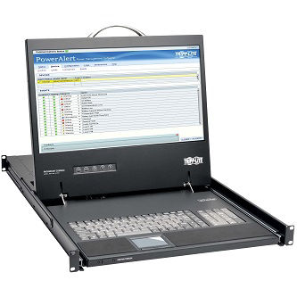 Eaton Rack Console 1URM DVI, VGA for KVM Switch, 19" LCD 1080p TAA