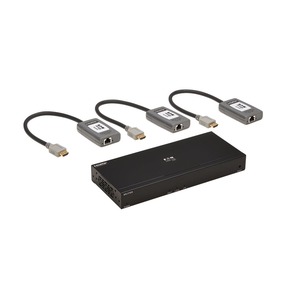 EATON TRIPP LITE SERIES 4-PORT HDMI OVER CAT6 EXTENDER KIT, SPLITTER/3X PIGTAIL
