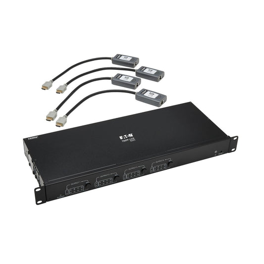 EATON TRIPP LITE SERIES 4X4 HDMI OVER CAT6 MATRIX SWITCH KIT, SWITCH/4X PIGTAIL