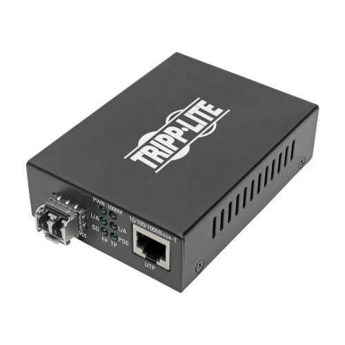 EATON TRIPP LITE SERIES GIGABIT MULTIMODE FIBER TO ETHERNET MEDIA CONVERTER, POE