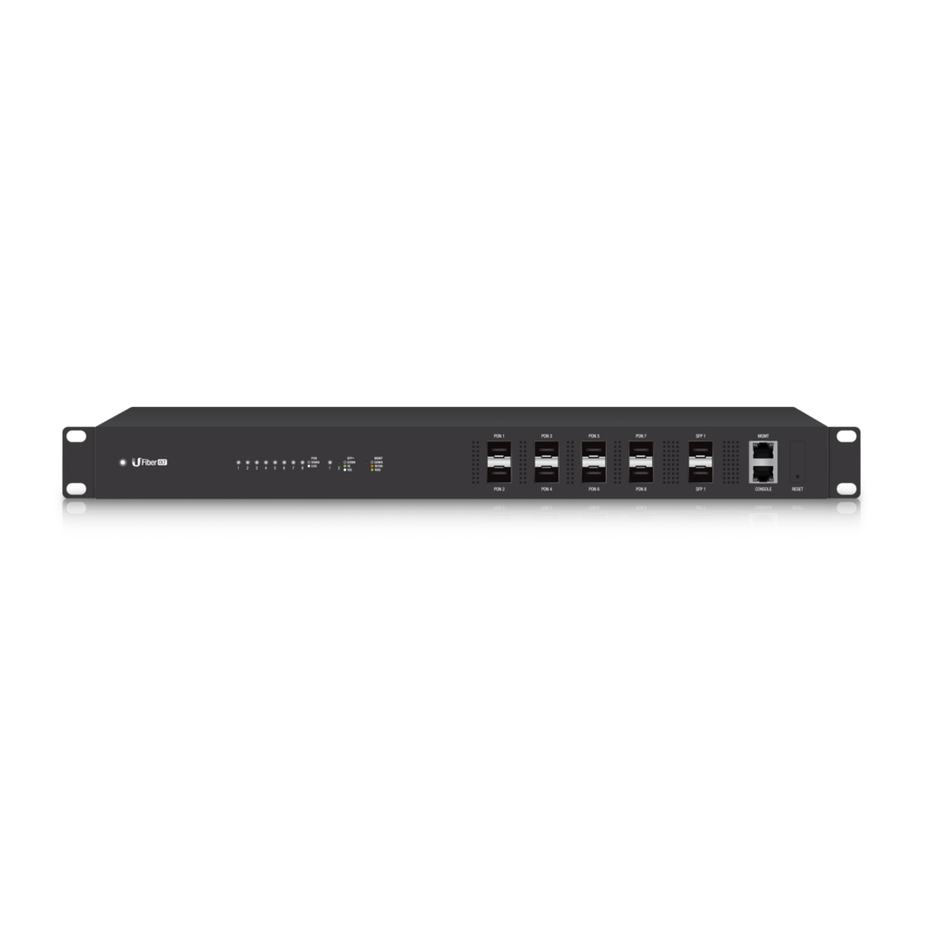 UBIQUITI UFIBER OPTICAL LINE TERMINAL (OLT) WITH 8 GPON PORTS AND 2 SFP+ PORTS