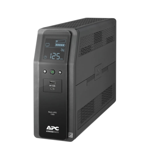 APC BACK UPS PRO BN 1350VA, 10 OUTLETS, 2 USB CHARGING PORTS, AVR, LCD INTERFACE