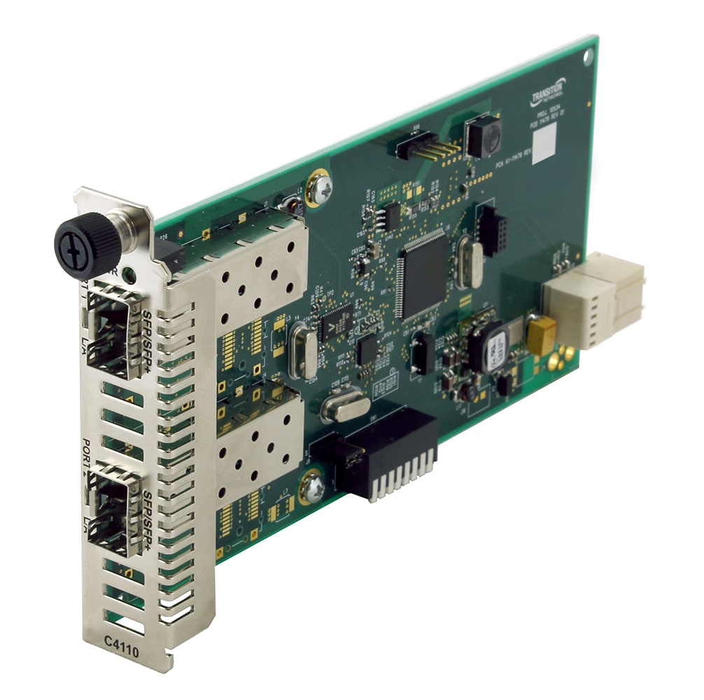 TRANSITION MEDIA CONVERTER CARD, 10GIG ETHERNET FIBER TO FIBER
