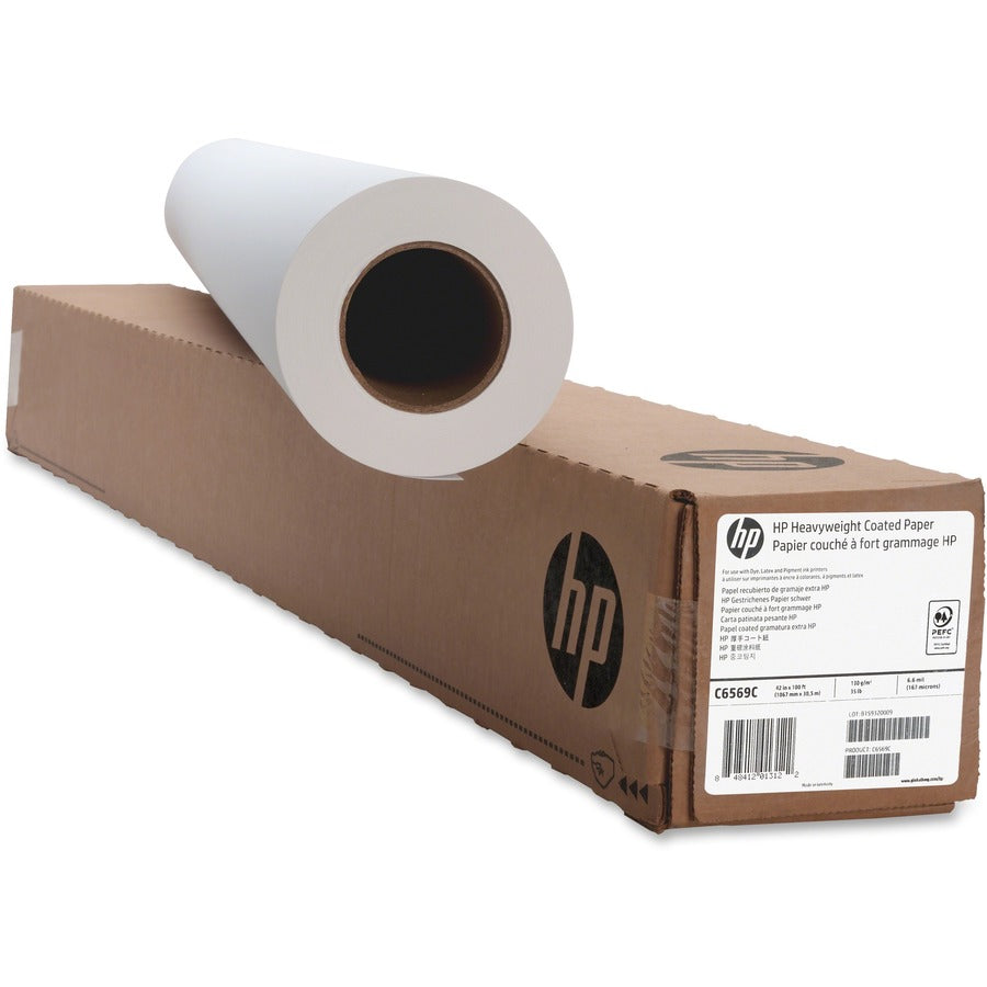 BRAND HP HEAVYWEIGHT COATED PAPER 42IN X 100FT