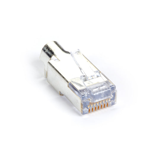BLACK PULL CONNECTOR DOWN OVER CABLE JACKET SO INSULATED WIRES GO THROUGH PLUG NOSE. I