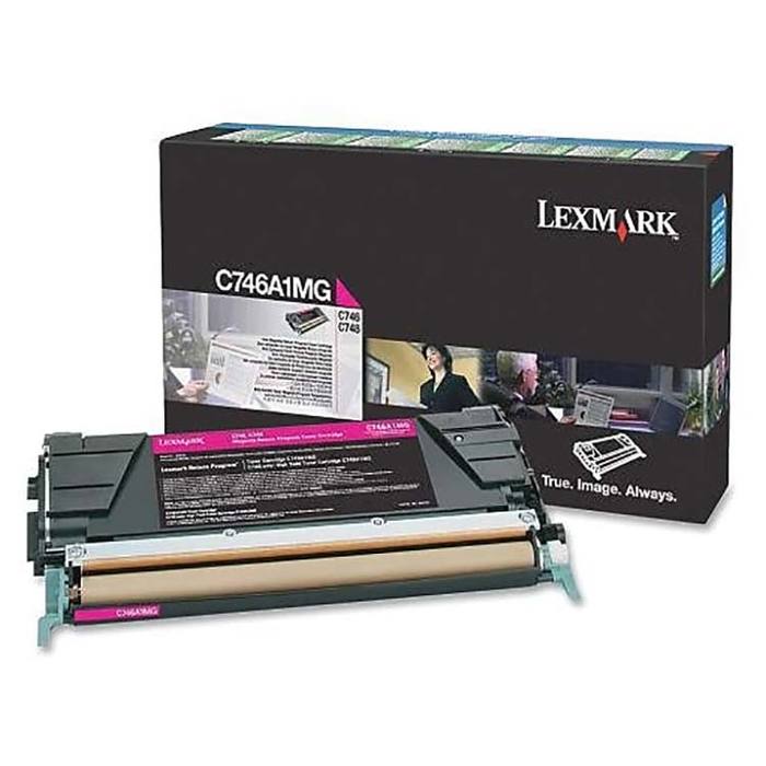 LEXMARK C746A1MG MAGENTA RETURN PROGRAM TONER CARTRIDGE FOR USE IN C746,748 ESTI