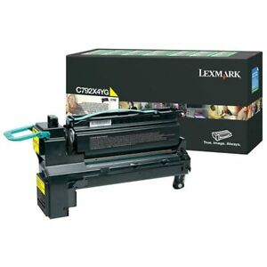 LEXMARK C792X4YG YELLOW TONER CARTRIDGE F/ C792 X792 TAA EXTRA HY RETURN