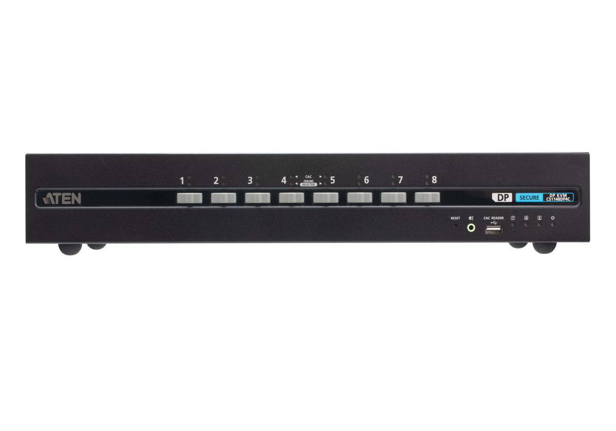 ATEN 8-PORT USB DP DUAL DISPLAY PP4.0 SECURE KVM W/ CAC SUPPORT