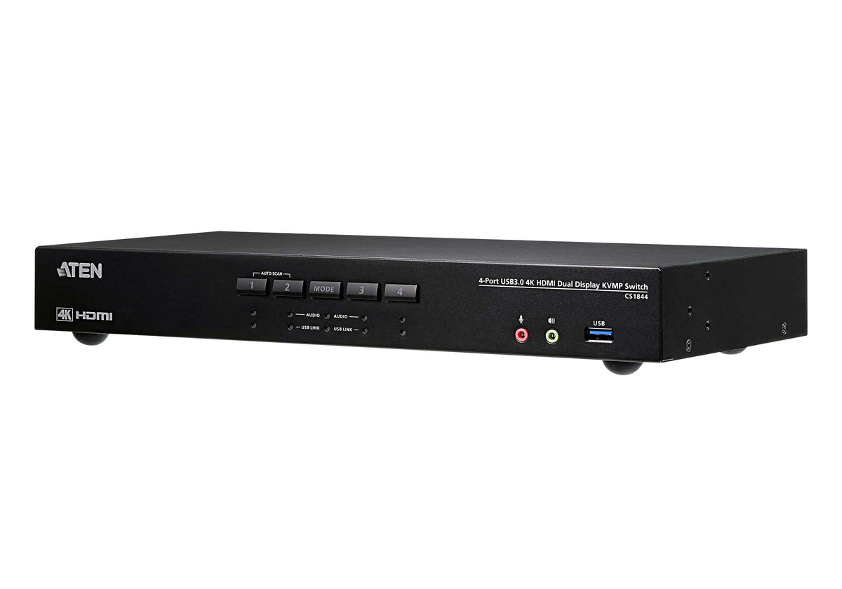ATEN 4-PORT USB 3.0 4K HDMI DUAL DISPLAY KVMP SWITCH