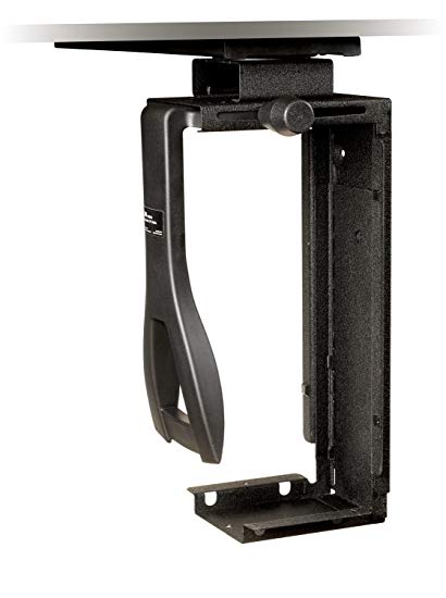 3M UNDER DESK CPU HOLDER WITH SWIVEL, BLACK