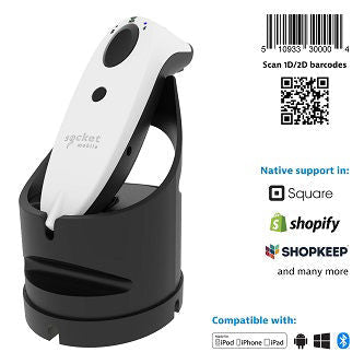 SOCKETSCAN S720 GENERAL PURPOSE BARCODE READER, WHITE & BLACK USB-C DOCK