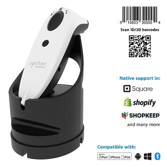 SOCKETSCAN S720 GENERAL PURPOSE BARCODE READER, WHITE & BLACK USB-C DOCK