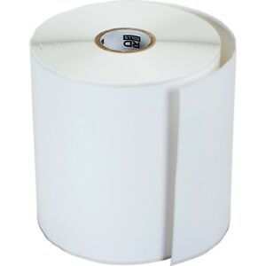 4IN WIDE DT CONT PREMIUM PAPER LABEL, 4 OD/1INCORE, 145.01FT /ROLL, 12 ROLLS/CAS