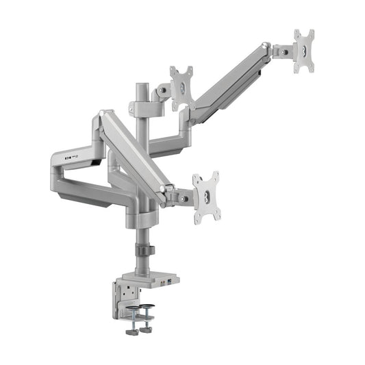EATON TRIPP LITE SERIES TRIPLE-DISPLAY GAS-SPRING FLEX-ARM DESKTOP CLAMP AND GRO