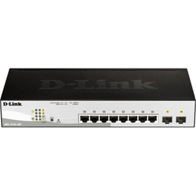 D-LINK DGS-1210-10MP SUPPORTS EIGHT (8) 1 GIGABIT COPPER POE PORTS AND TWO (2)