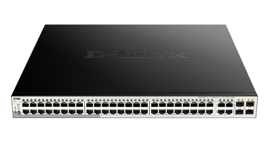 D-LINK 1210 SERIES SMART GIGABIT SWITCH 52-PORT POE, 4 SFP PORTS. 370 W, PORTS 1