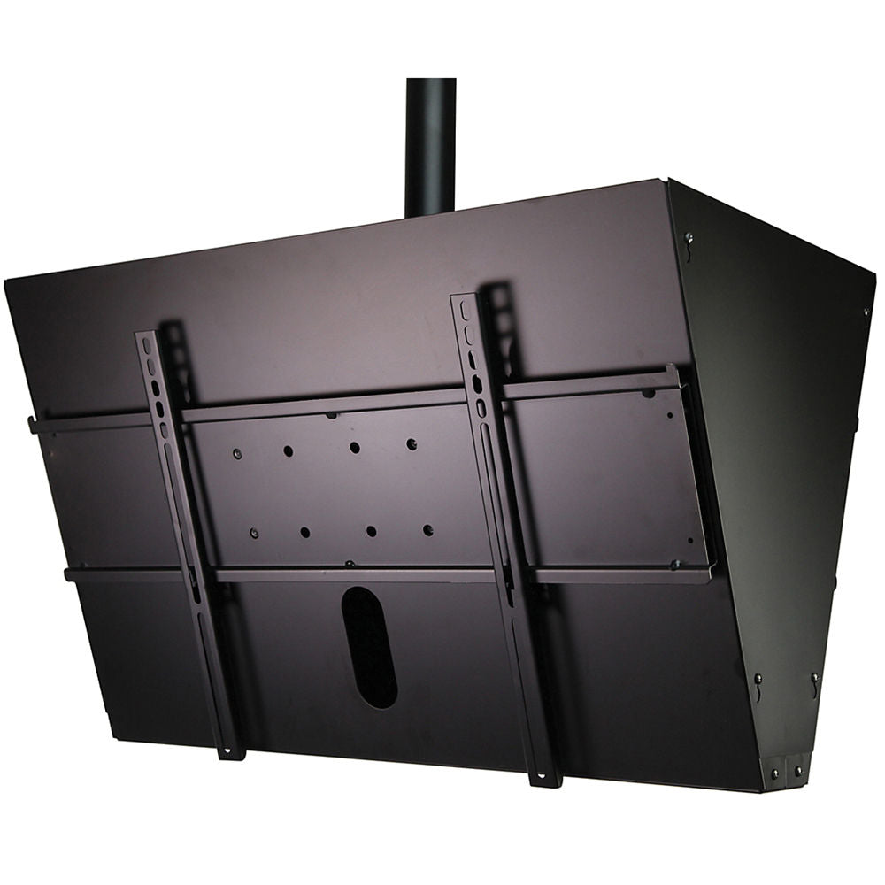 PEERLESS BACK-TO-BACK CEILING MOUNT WITH MEDIA PLAYER STORAGE FOR 40-65 FLAT PANEL DISPLA