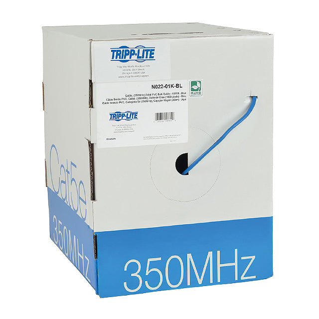 EATON TRIPP LITE SERIES CAT5E 350 MHZ SOLID CORE (UTP) PVC BULK ETHERNET CABLE -