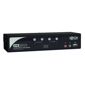 KVM Switch 4-Port, Audio, 2-Po