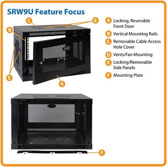 9U WALLMOUNT RACK ENCLOSURE CABINET