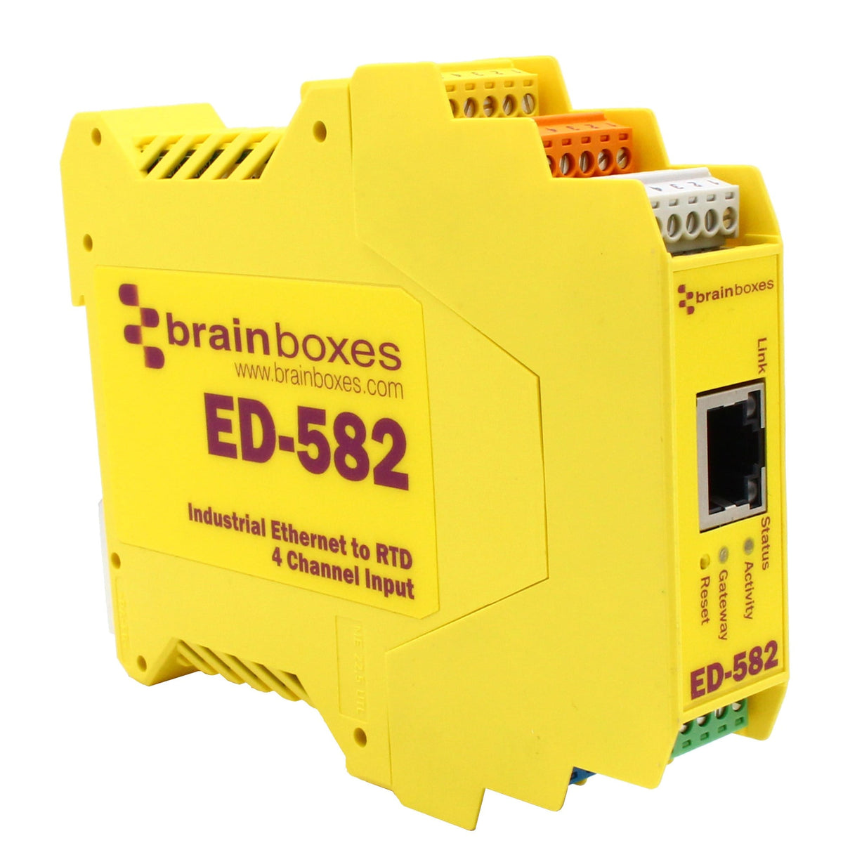 BRAINBOXES ETHERNET TO RTD -22F TO +176F INDUST L 4 CHANNEL REMOTE IO MODULE