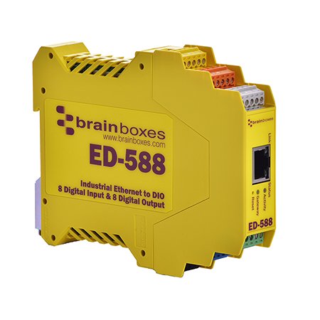 BRAINBOXES ETHERNET 8 DIGITAL INPUTS + 8 8 DIGITAL INPUTS - 8 DIGITAL OUTPUT