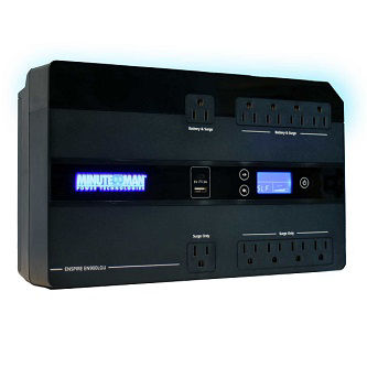 MINUTEMAN UPS 900VA 5-BAT/5-SURGE LCD, USB, USB CHARGERS- DESKTOP - STANDBY - 95 - 140VAC