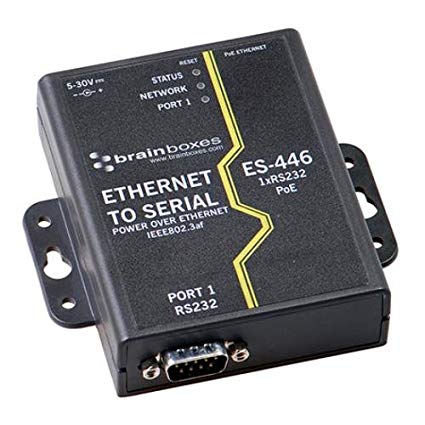 BRAINBOXES POWER OVER ENET 1 RS232 POE IEEE 802.3AT 3AF POE COMPATIBLE