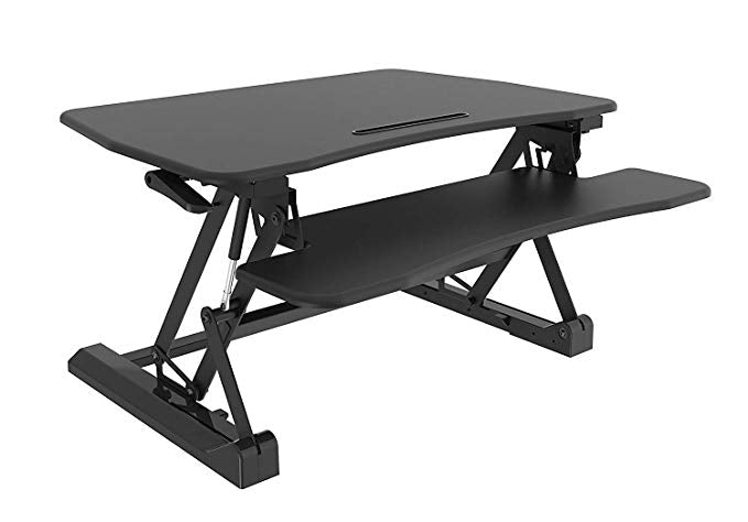 AMER SIT-STAND DESK CONVERTER RISER KEYBOARD & MOUSE DECK