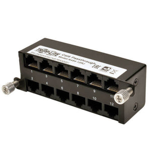 EATON TRIPP LITE SERIES CAT6A PASS-THROUGH CASSETTE - (X12) RJ45