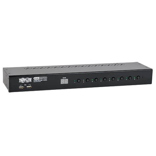 TRIPP LITE SERIES 8-PORT 1U RACK-MOUNT DVI / USB KVM SWITCH WITH AUDIO AND 2-POR