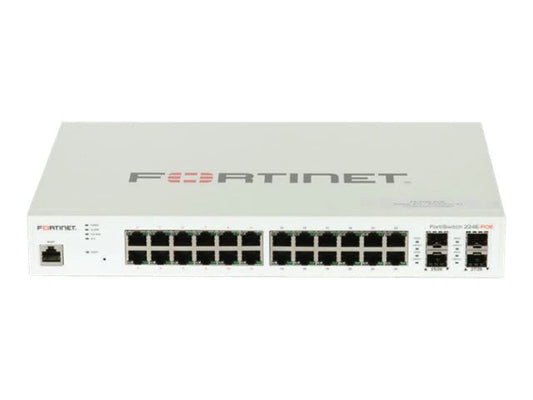 FORTINET SWITCH - FS-224E - 1RU - WIRED - 1GBPS - GIGABIT ETHERNET - 512MB RAM - 128MB FL