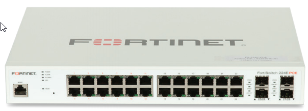 FORTINET LAYER 2/3 FORTIGATE SWITCH CTLR COMPATIBLE SWITCH W/24XGE RJ45 PORT