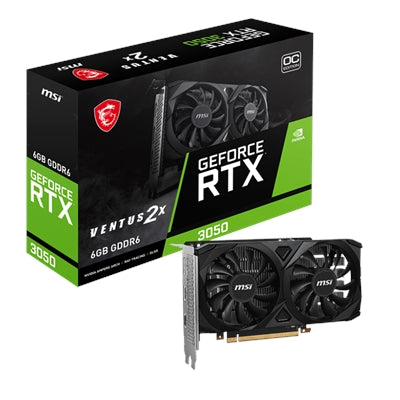 MSI GeForce RTX 3050 VENTUS 2X 6G OC/HDMI 2/DP/ATX/DUAL FAN/OC/6G G6/