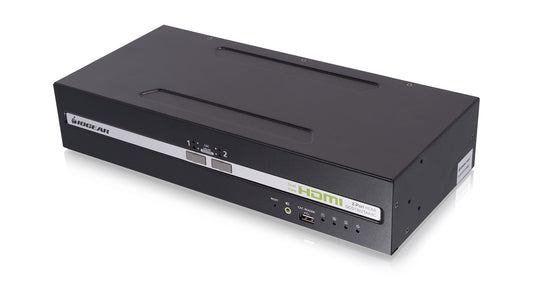 IOGEAR 2-PORT DUAL VIEW HDMI SECURE KVM SWITCH PP4.0 TAA COMPLIANT