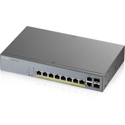 ZYXEL GS1350-12HP - 8-PORT GIGABIT POE+ L2 WEB MANAGED SWITCH (130W) W/2 SFP + 2 GBE U